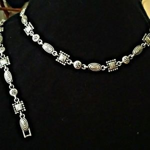 Vintage Napier Silver Necklace and Bracelet Set